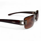Vintage 2000's Fossil Squre Wire Frame Y2K Casual Sunglasses.