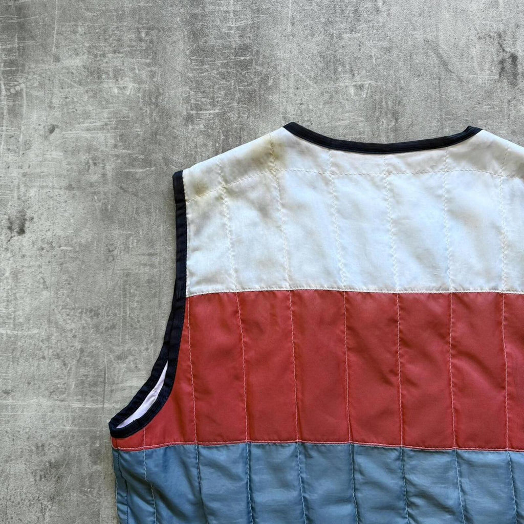 Vintage 1980's Musto Quilted Colourblock Technical Sailing Vest.