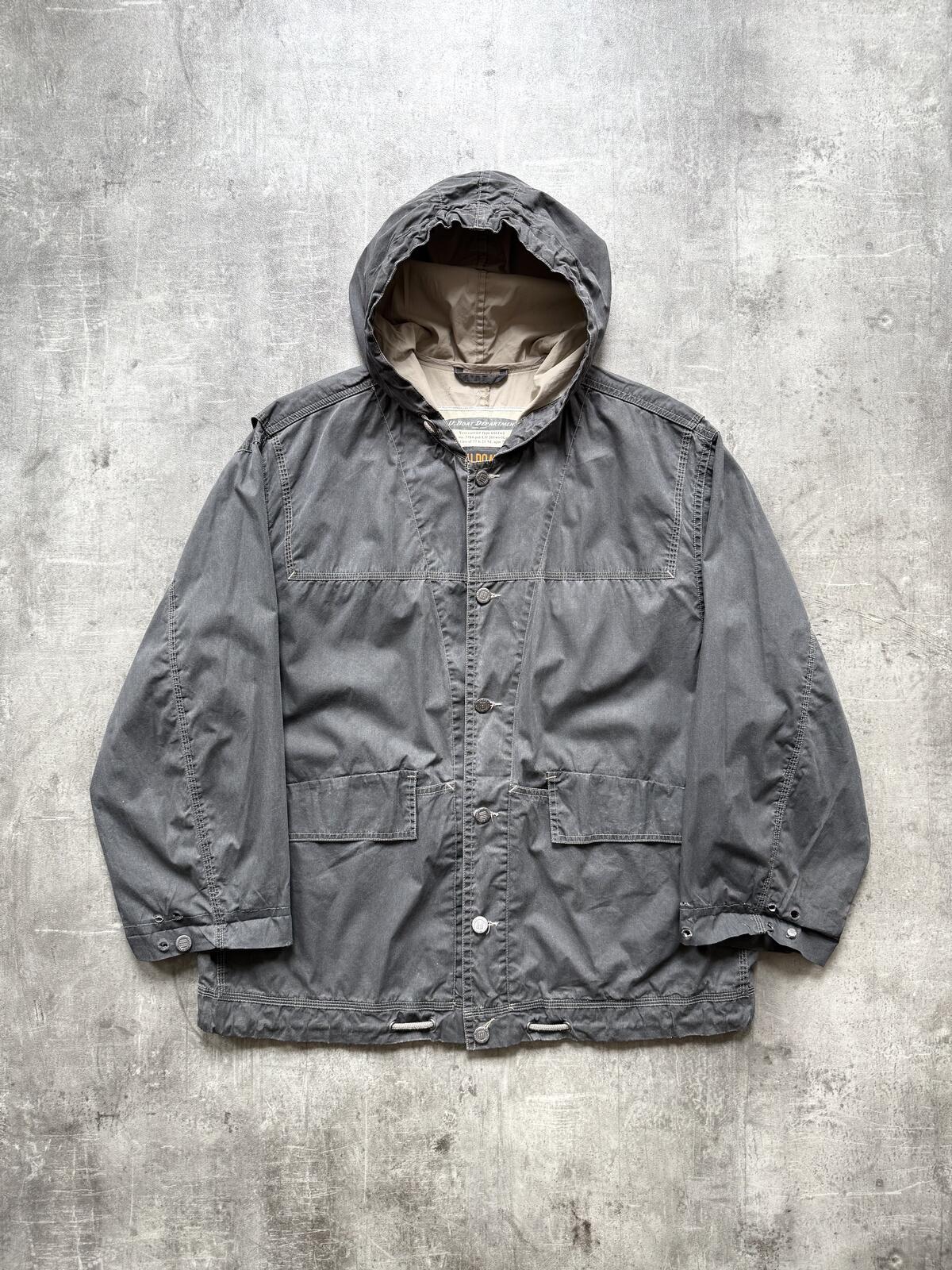 Vintage 1980's U-Boat Type N-8B Italian Made Crinkle Canvas Boating Smock.
