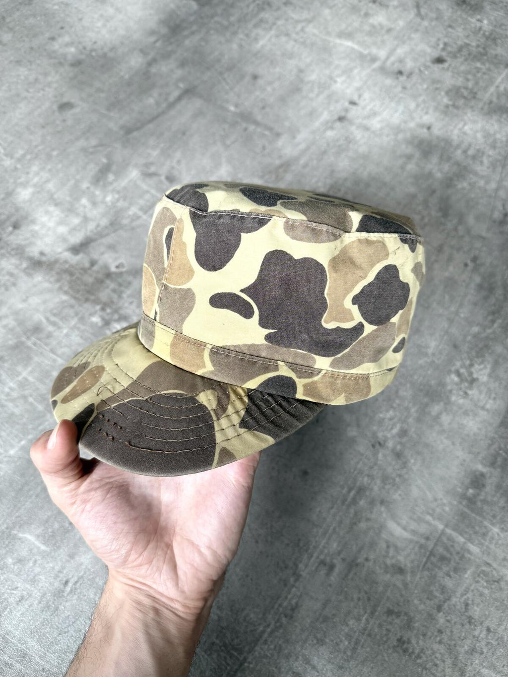 Vintage 1990’s Fieldline USA Duck Camo Canvas Goretex Sporting Cap.
