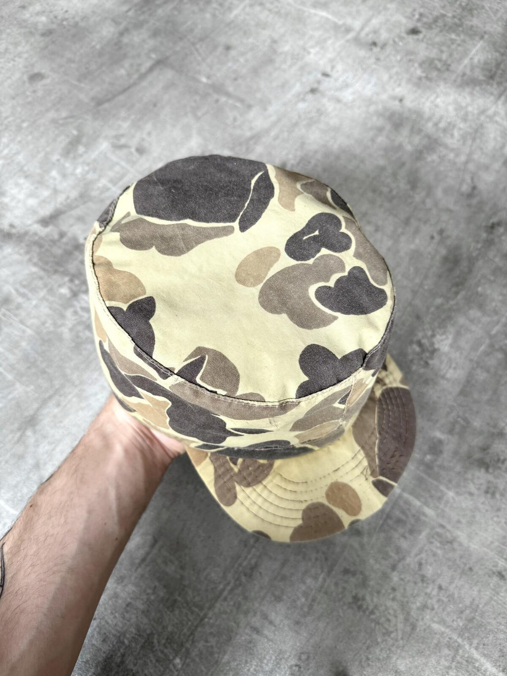 Vintage 1990’s Fieldline USA Duck Camo Canvas Goretex Sporting Cap.