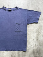 Vintage 80s Stone Island Marina Garment Dye Distressed Square Pocket Graphic Tee