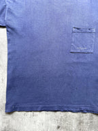 Vintage 80s Stone Island Marina Garment Dye Distressed Square Pocket Graphic Tee