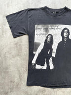 1995 Jimmy Paige & Robert Plant No Quarter Tour Led Zeppelin Faded Graphic Tee.