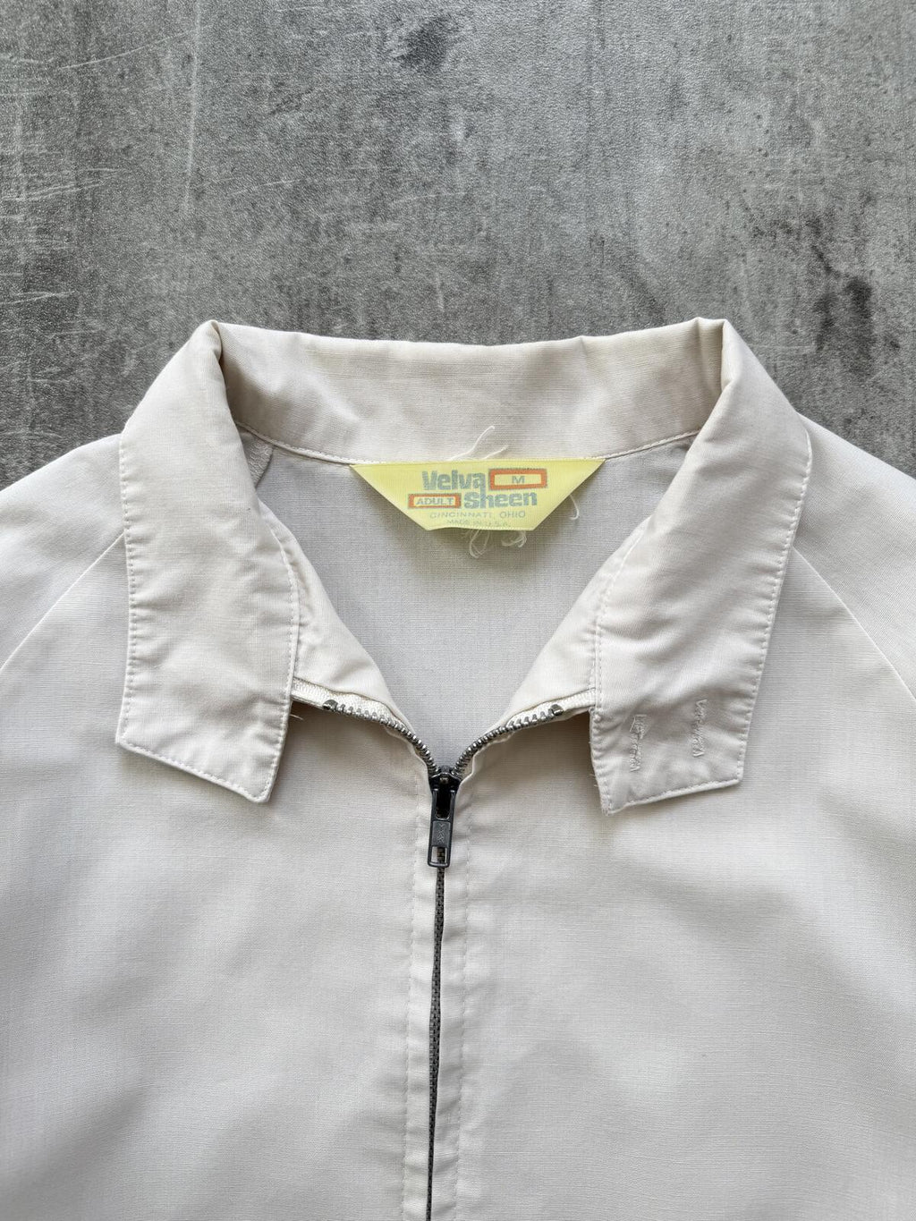 Vintage 1970's Velva Sheen Pride Zipper Lightweight Cropped Summer Blouson.