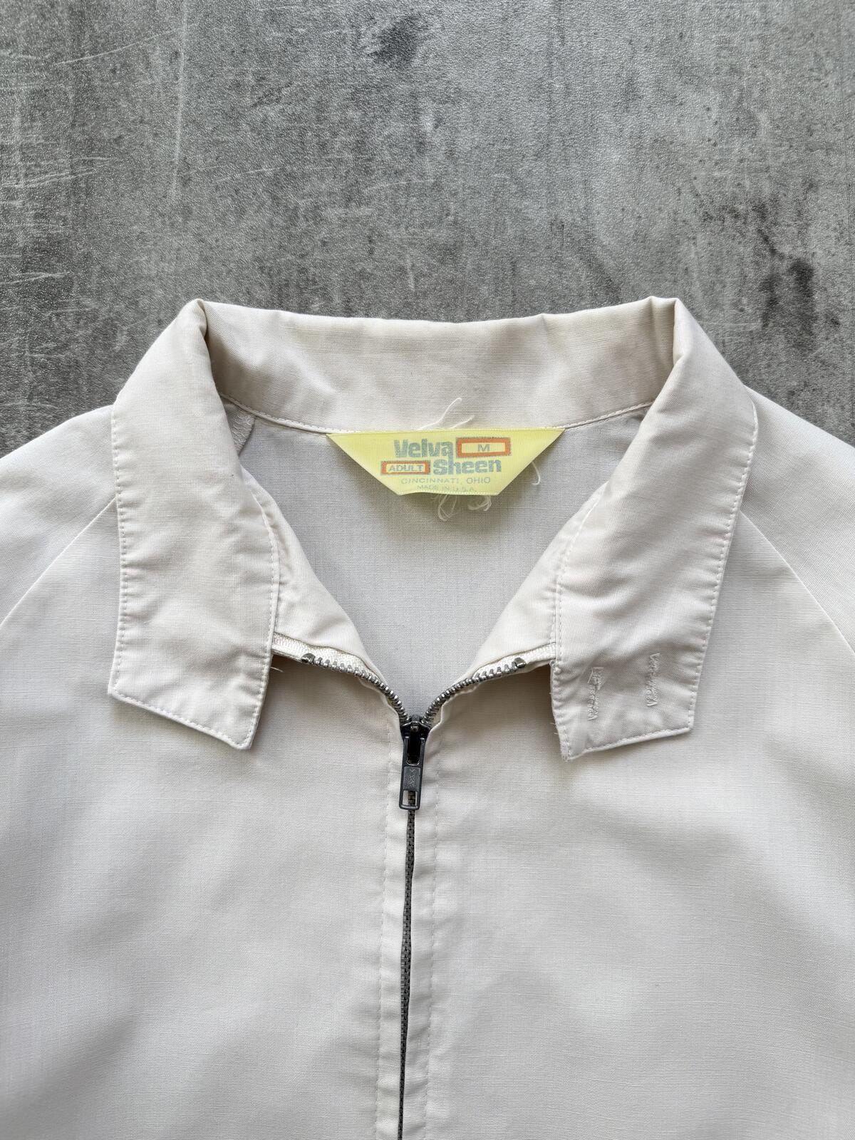 Vintage 1970's Velva Sheen Pride Zipper Lightweight Cropped Summer Blouson.
