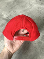 Vintage 1980’s Budweiser USA Red Graphic Promotional Snapnack Cap.