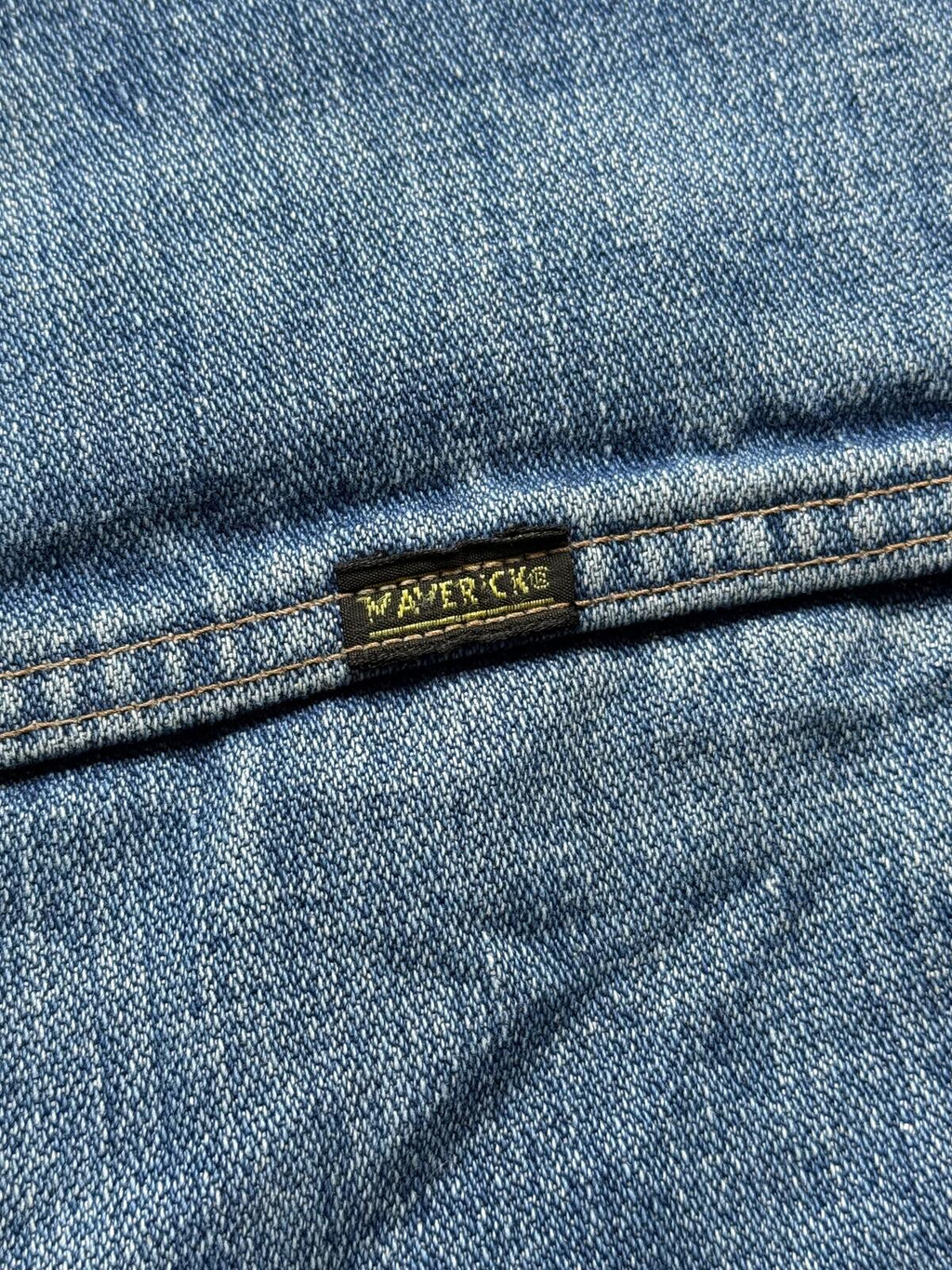 Vintage 1970’s Maverick USA Pile Fleece Lined Sanforised Denim Button Down Vest.
