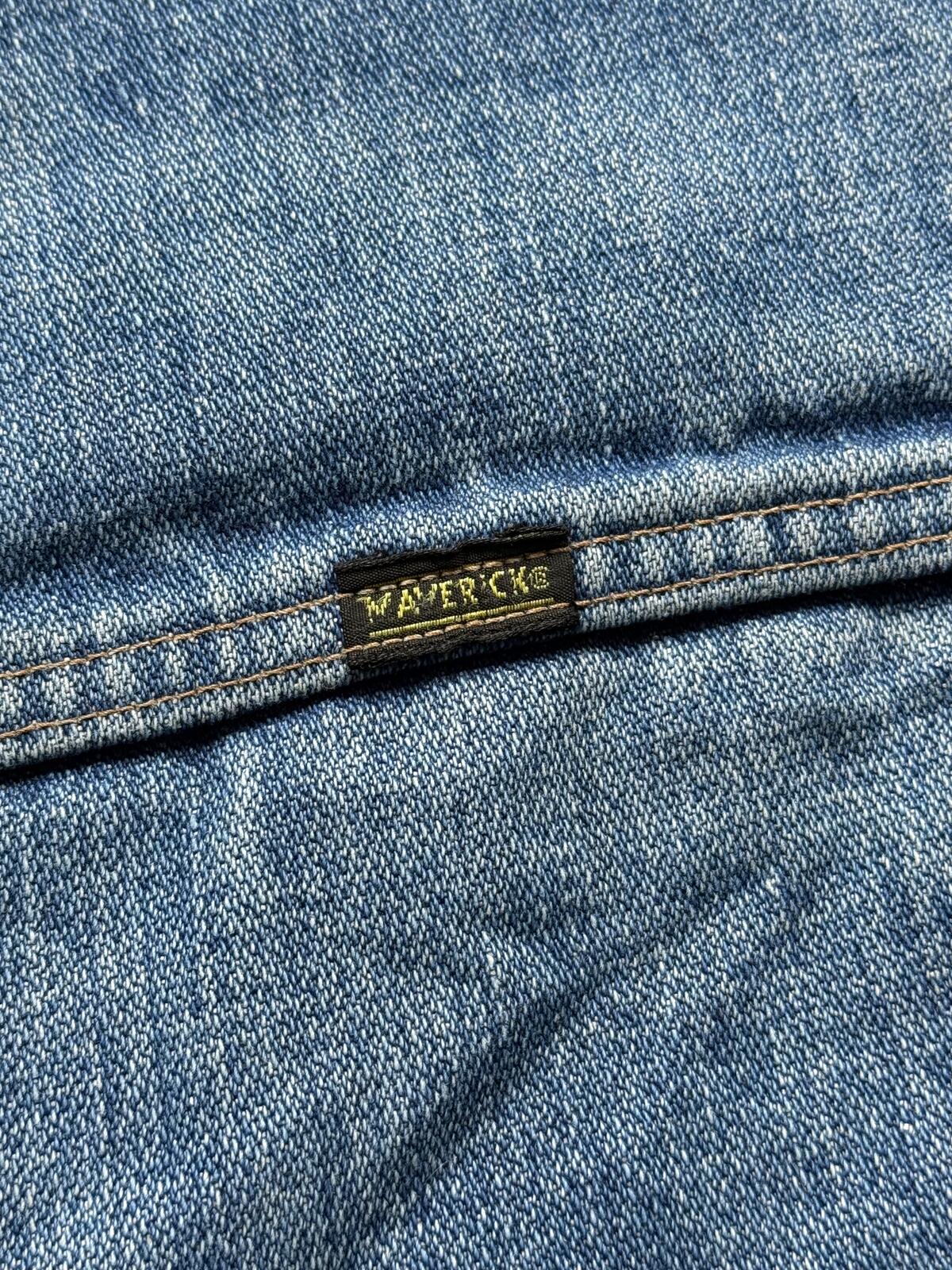 Vintage 1970’s Maverick USA Pile Fleece Lined Sanforised Denim Button Down Vest.