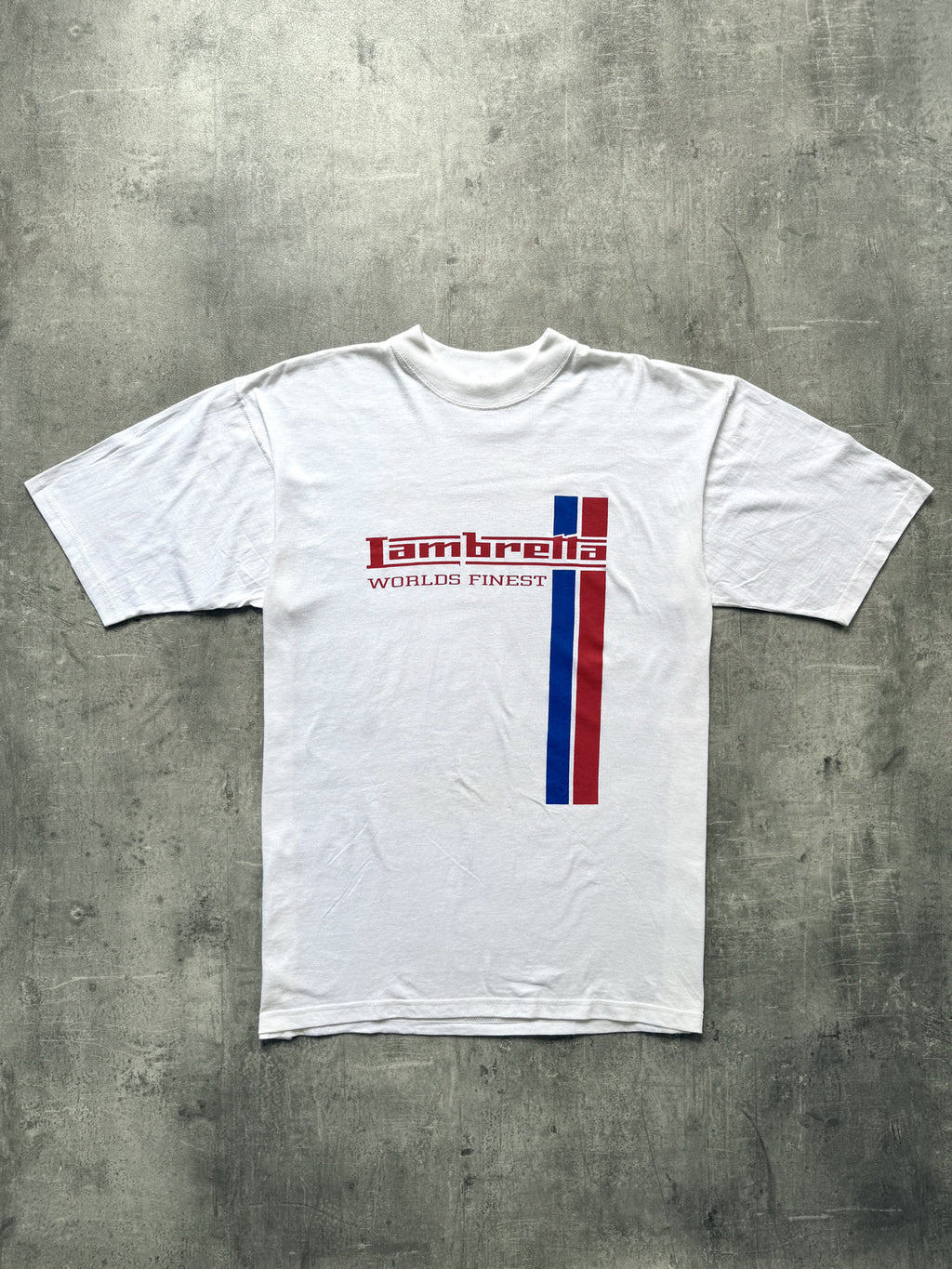 Vintage 1990's Lambretta Oversized Spellout Mod Graphic Tee.