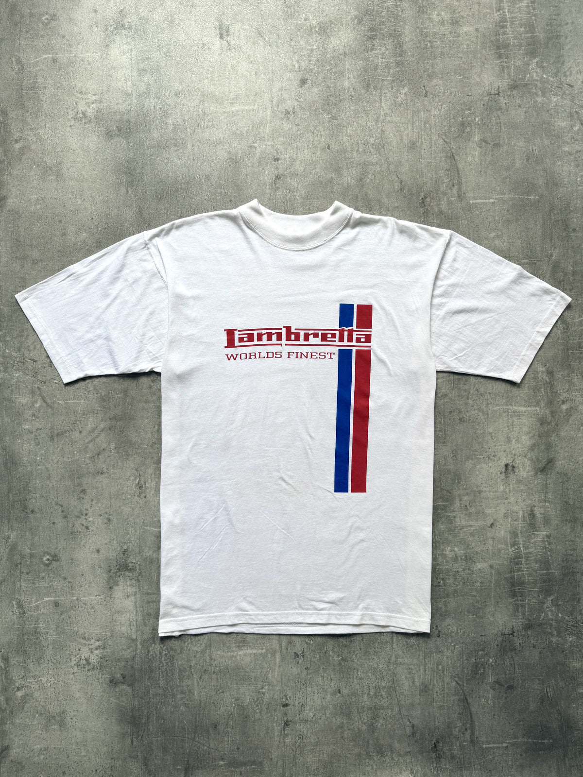 Vintage 1990's Lambretta Oversized Spellout Mod Graphic Tee.