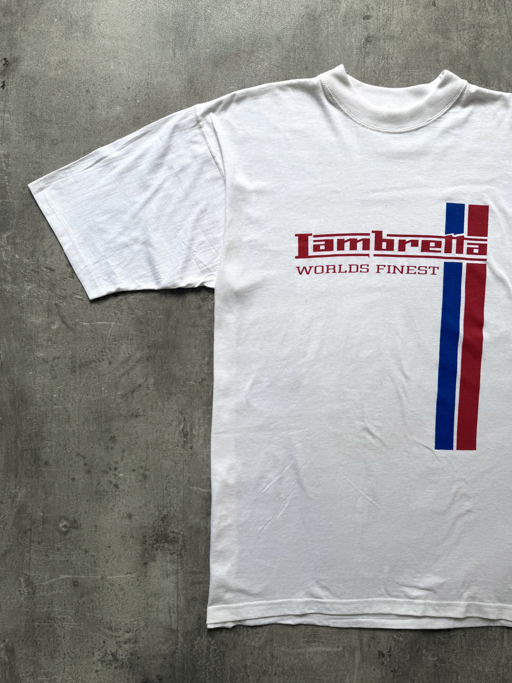 Vintage 1990's Lambretta Oversized Spellout Mod Graphic Tee.
