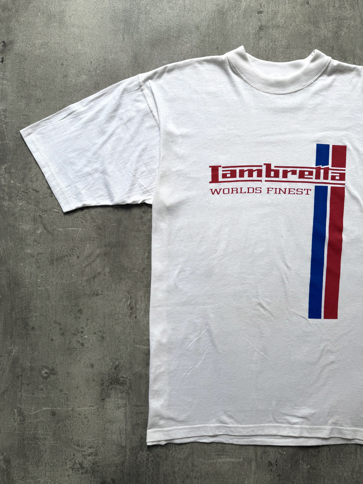 Vintage 1990's Lambretta Oversized Spellout Mod Graphic Tee.