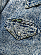 Vintage 1980’s Python Jeans Italian Belted Asymmetrical Motorcycle Denim Blouson