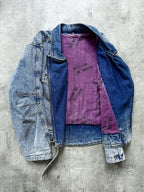 Vintage 1980’s Python Jeans Italian Belted Asymmetrical Motorcycle Denim Blouson