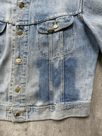 Vintage Late 1960s Lee US Union Made Sanfor Faded College Denim Rider Blouson