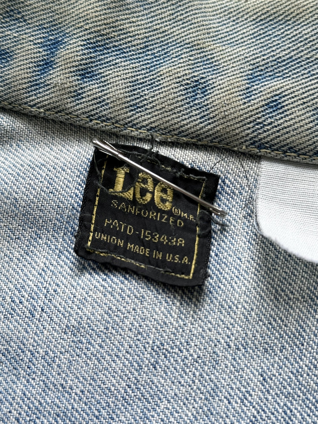 Vintage Late 1960s Lee US Union Made Sanfor Faded College Denim Rider Blouson