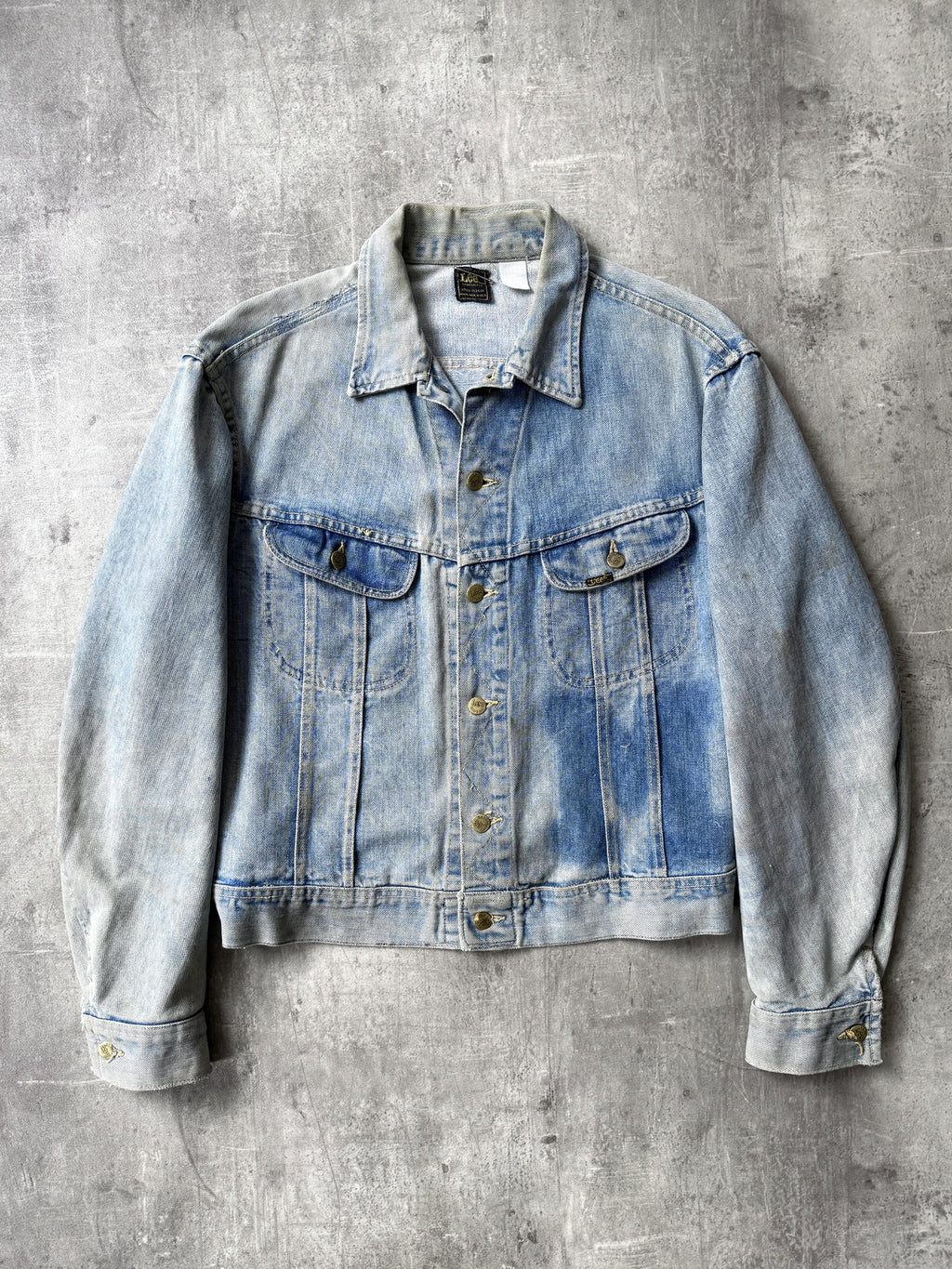 Vintage Late 1960s Lee US Union Made Sanfor Faded College Denim Rider Blouson