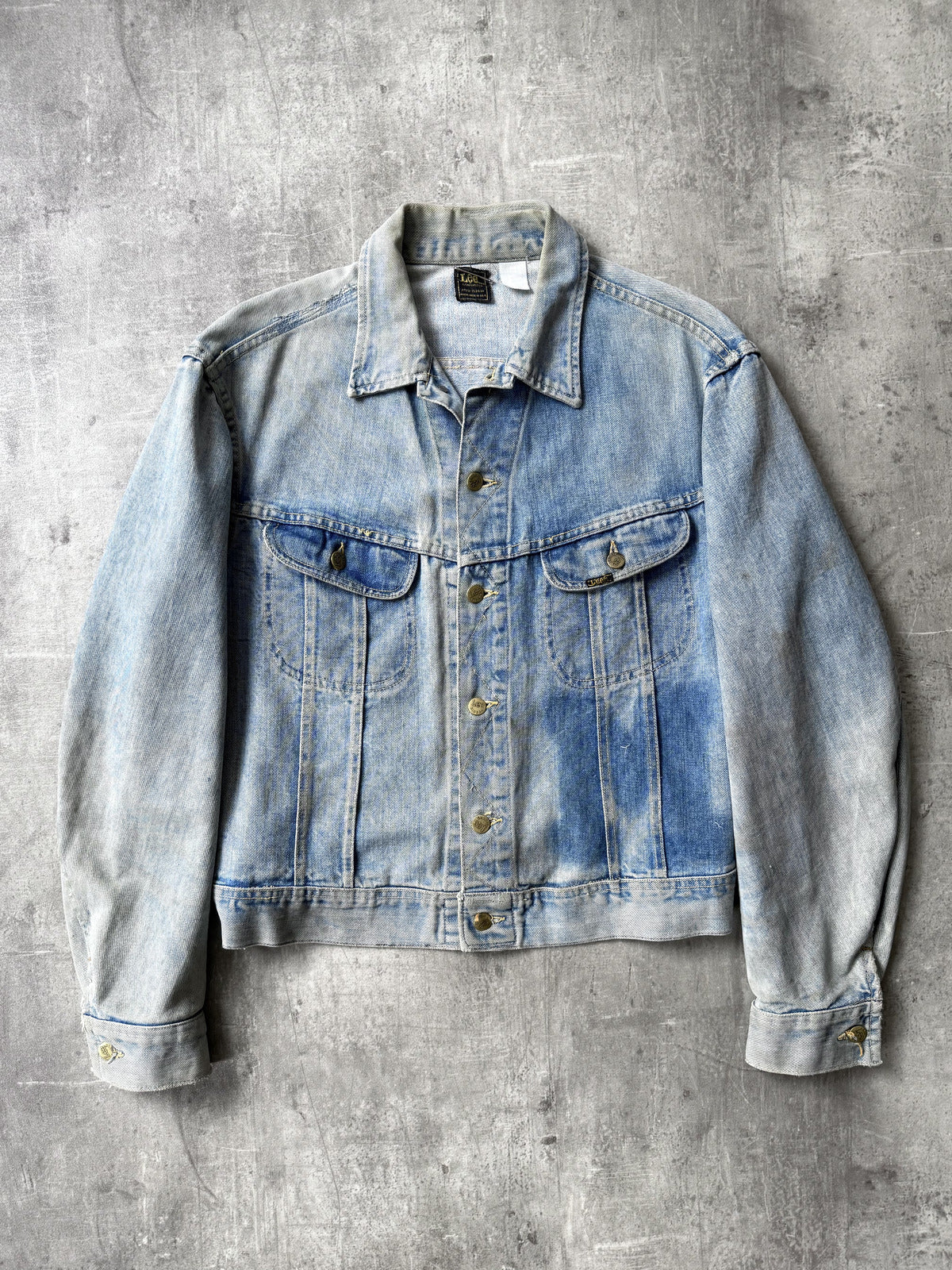 Vintage Late 1960s Lee US Union Made Sanfor Faded College Denim Rider Blouson