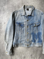Vintage Late 1960s Lee US Union Made Sanfor Faded College Denim Rider Blouson