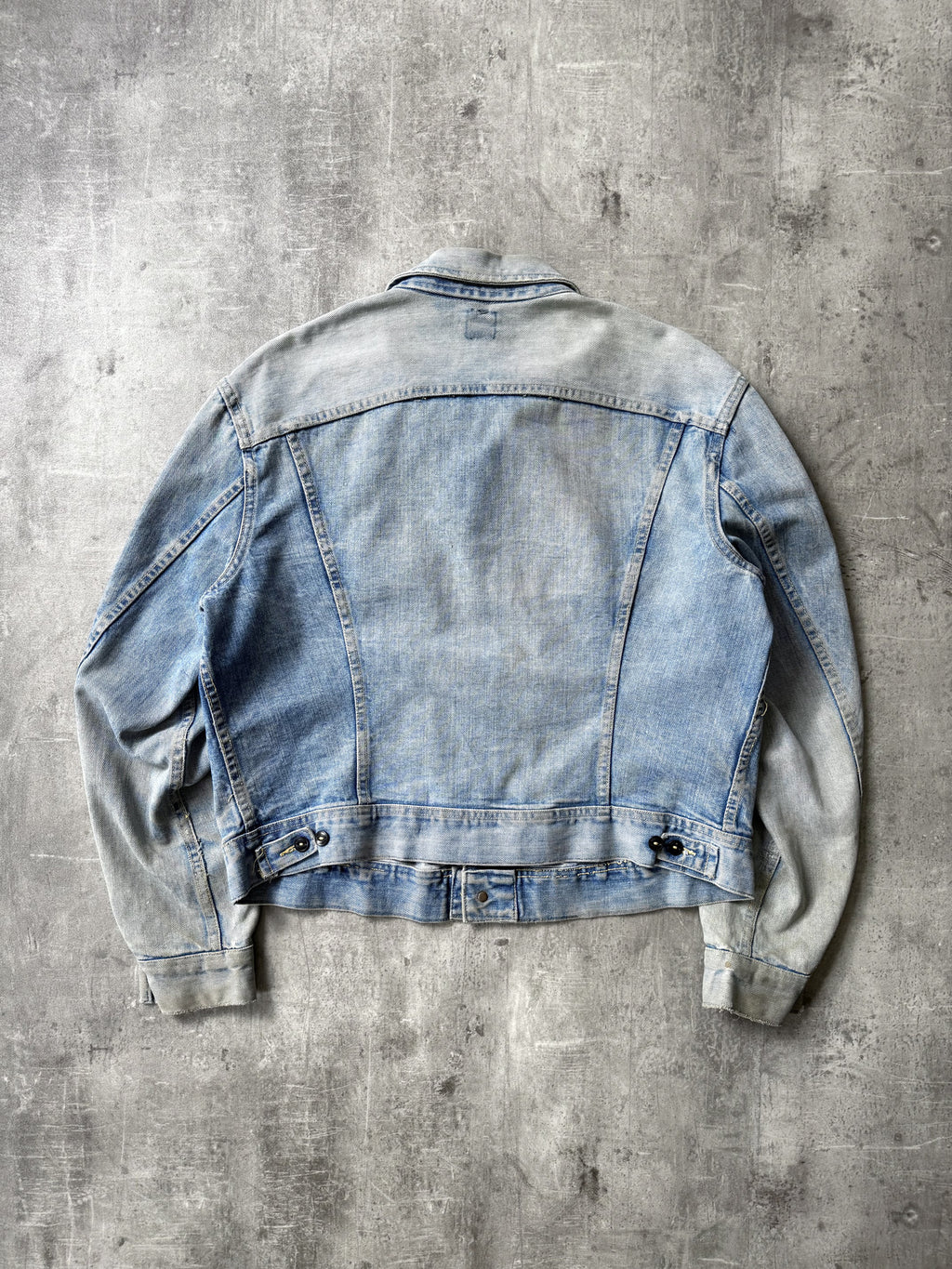 Vintage Late 1960s Lee US Union Made Sanfor Faded College Denim Rider Blouson