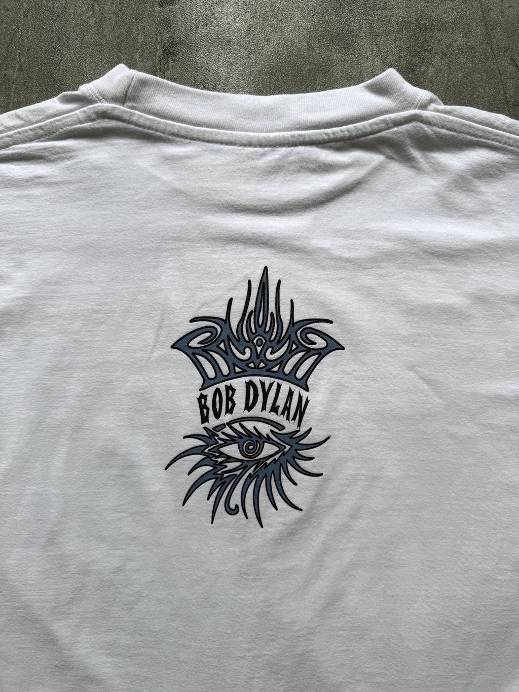 Vintage 1990s Bob Dylan "Anyday Now, I Shall Be Released" Graphic Blue Grape Tee