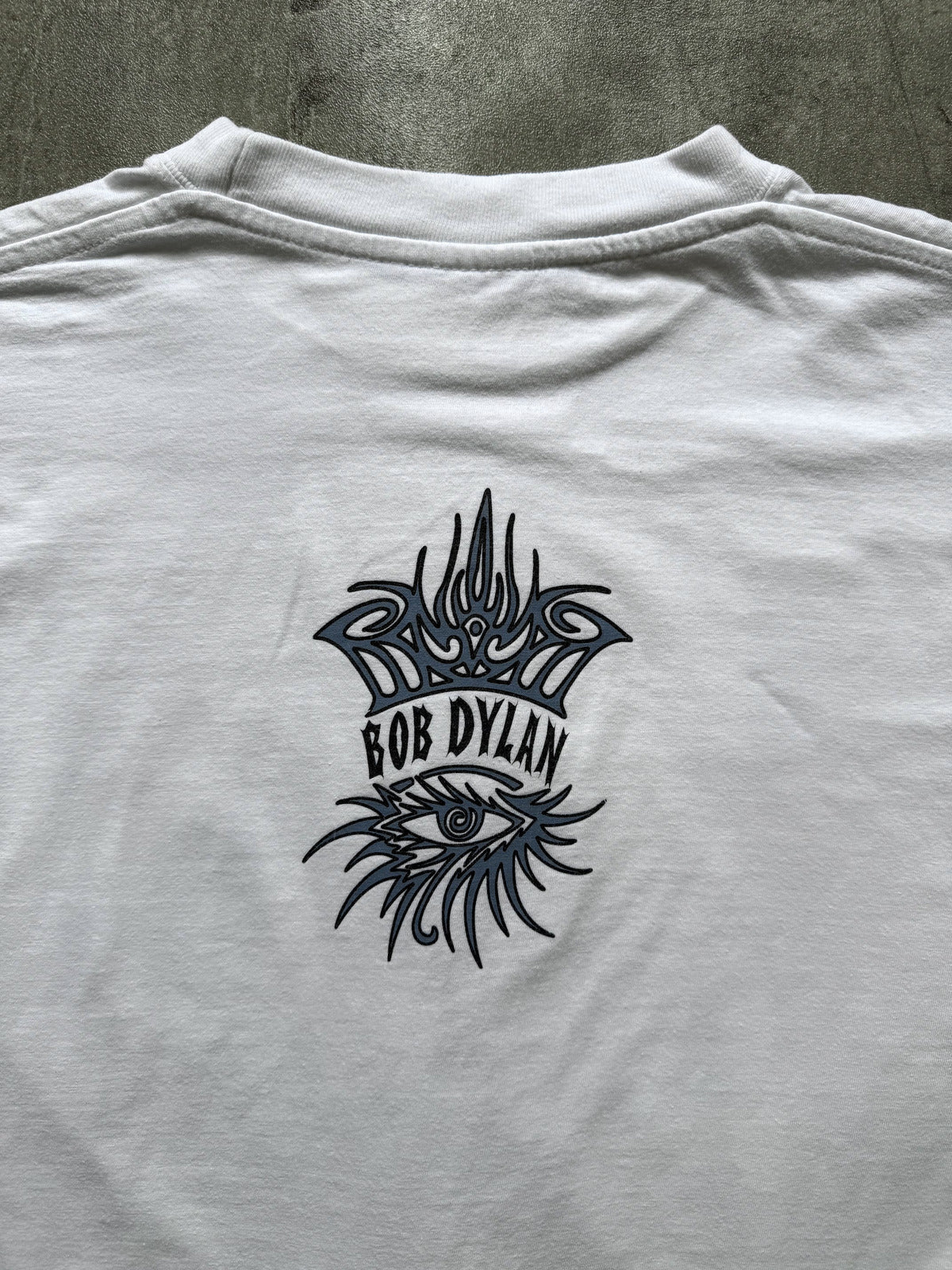Vintage 1990s Bob Dylan "Anyday Now, I Shall Be Released" Graphic Blue Grape Tee