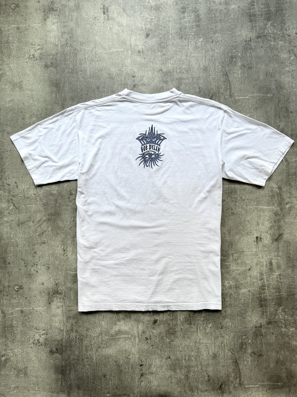 Vintage 1990s Bob Dylan "Anyday Now, I Shall Be Released" Graphic Blue Grape Tee
