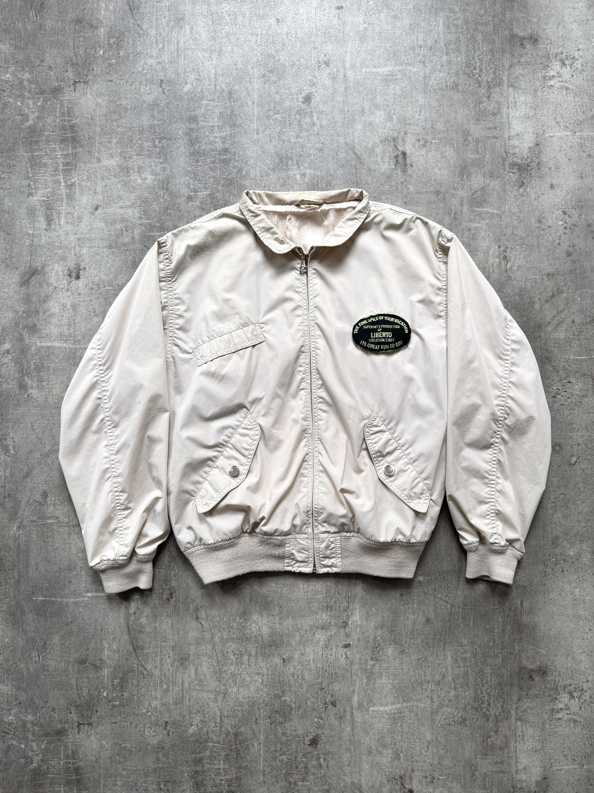 Vintage 1990’s Liberto M-A2 Style Cropped Boxy Summer Utility Bomber Jacket.
