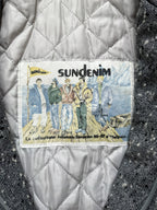 Vintage 1980s Sundenim Italian Salt & Pepper Tweed Quilted Flight Bomber Blouson