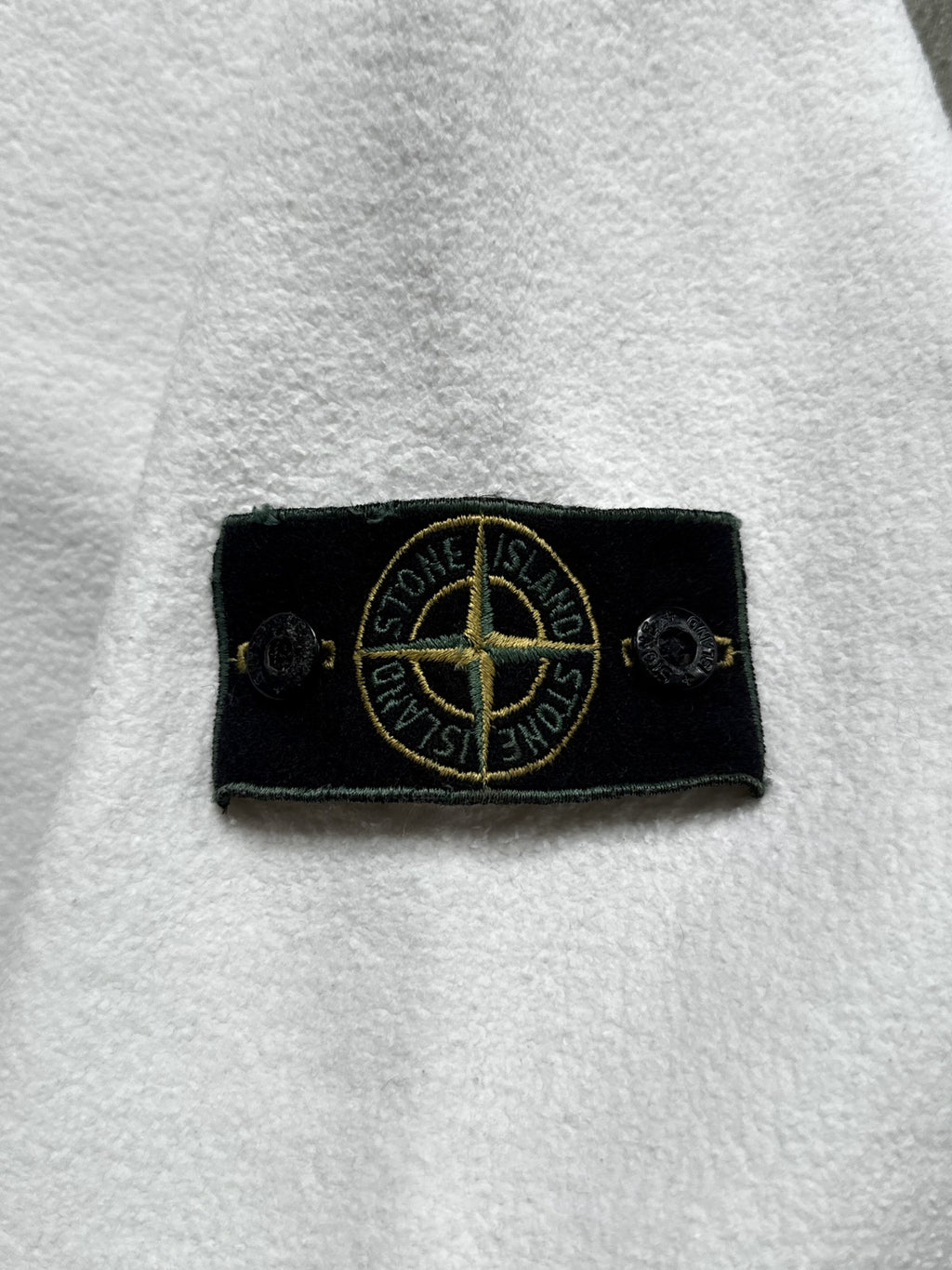 Vintage A/W 1998 Stone Island Paul Harvey Green Edge Mock Neck Fleece Sweatshirt