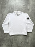 Vintage A/W 1998 Stone Island Paul Harvey Green Edge Mock Neck Fleece Sweatshirt