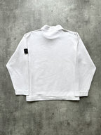 Vintage A/W 1998 Stone Island Paul Harvey Green Edge Mock Neck Fleece Sweatshirt