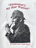 Vintage 1990 Sherlock Holmes Illustrated Raglan American Made Graphic Sweatshirt