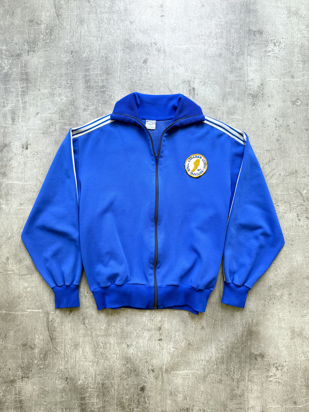 Vintage 1970’s Adidas Royal Canadian Leigon Yugoslavian Made Full Zip Sweatshirt