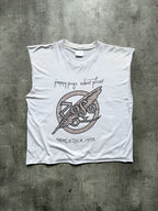 1995 Jimmy Paige & Robert Plant World Tour Led Zeppelin Cropped Graphic Vest.