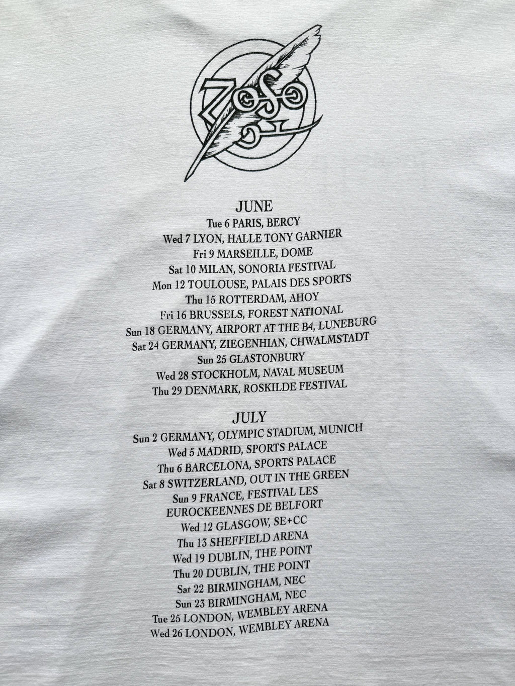 1995 Jimmy Paige & Robert Plant World Tour Led Zeppelin Cropped Graphic Vest.
