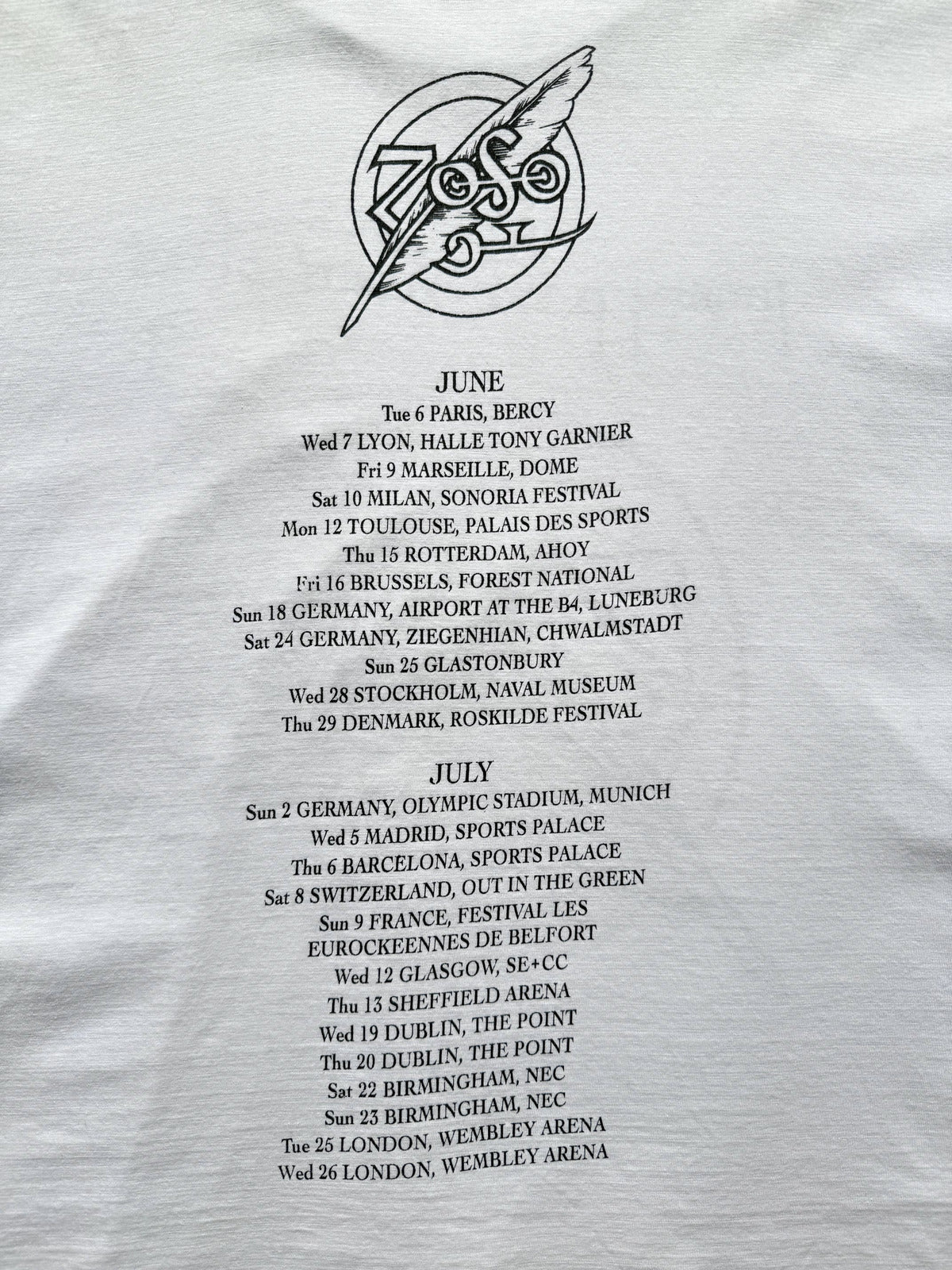 1995 Jimmy Paige & Robert Plant World Tour Led Zeppelin Cropped Graphic Vest.
