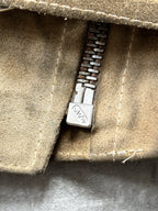 Vintage 1960’s Danish Lysta Zip Cropped Suede Motorcycle Jacket.