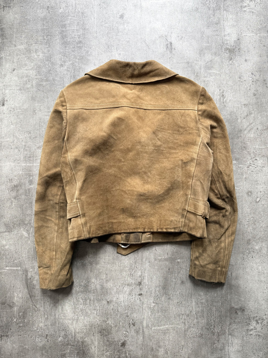Vintage 1960’s Danish Lysta Zip Cropped Suede Motorcycle Jacket.
