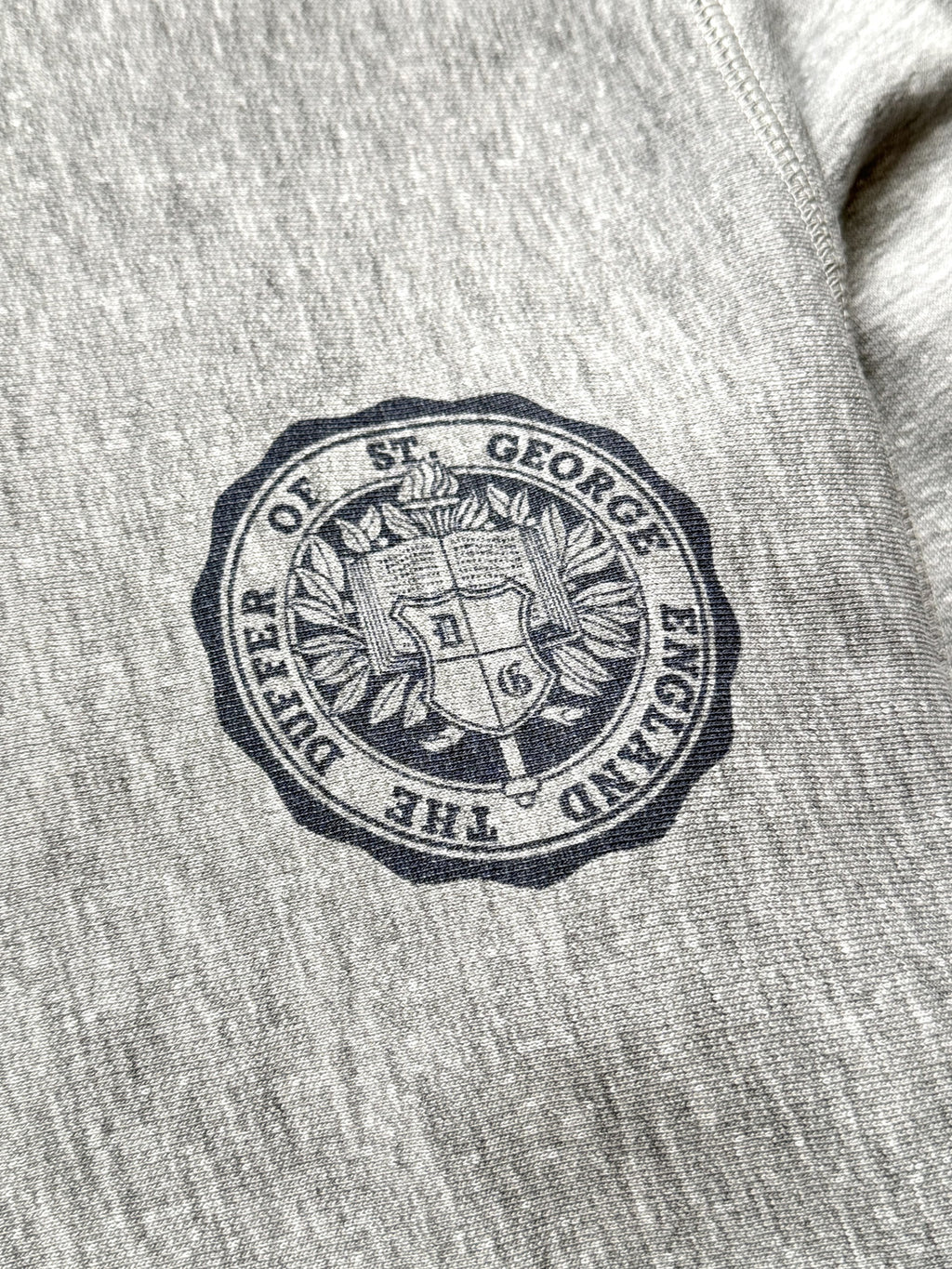 Vintage 1990's Duffer St. George 60s College Reverse Weave Cropped Sweatshirt.
