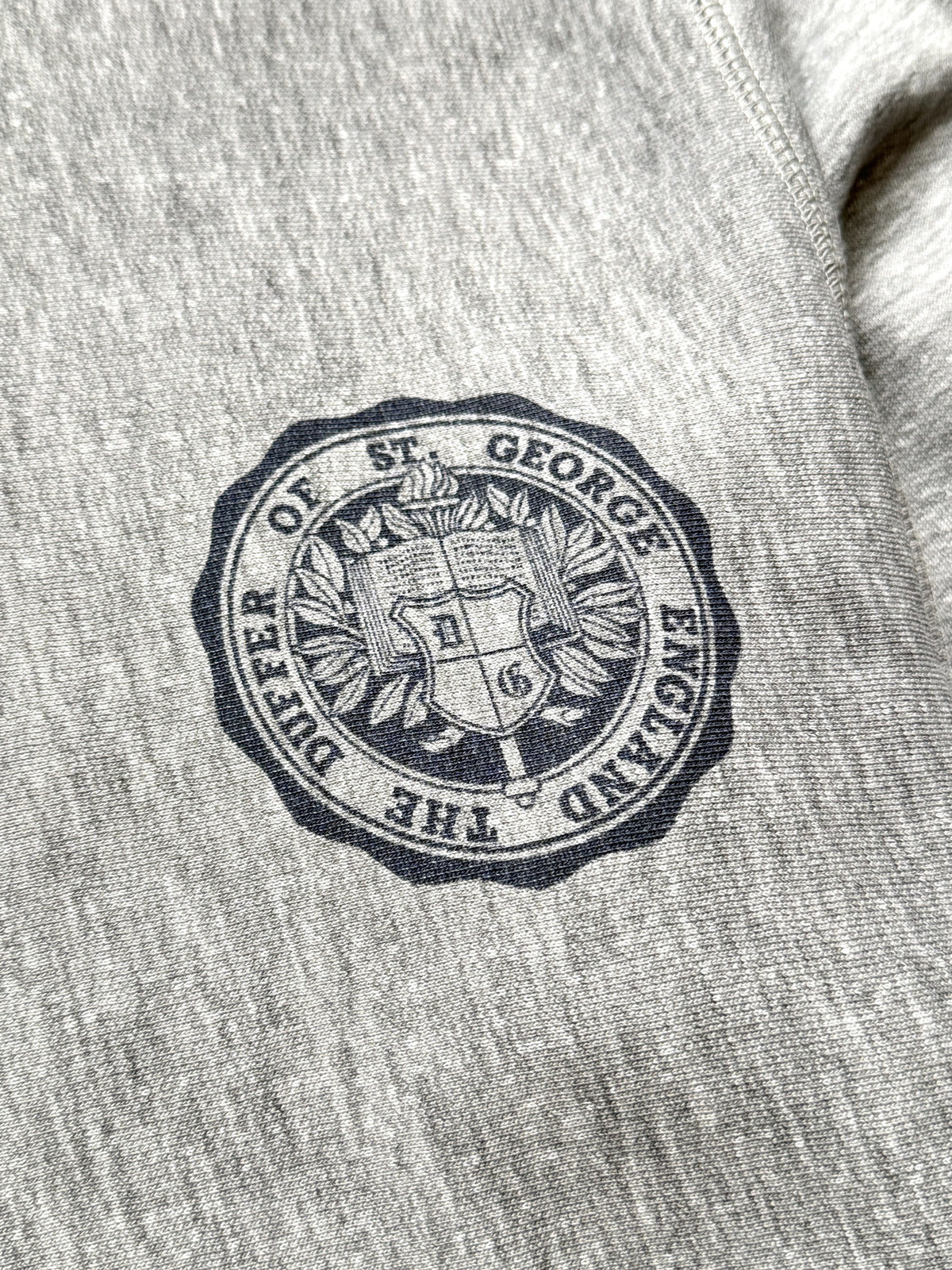 Vintage 1990's Duffer St. George 60s College Reverse Weave Cropped Sweatshirt.