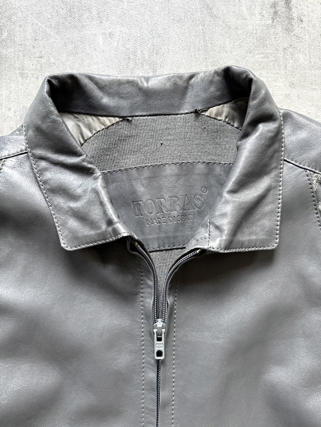 Vintage 1980's Spanish Made Batwing Leather Woven Mohair Structured Blouson.