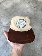 Aime Leon Dore Woolrich Leather Brim Canvas Wading Strapback Cap.