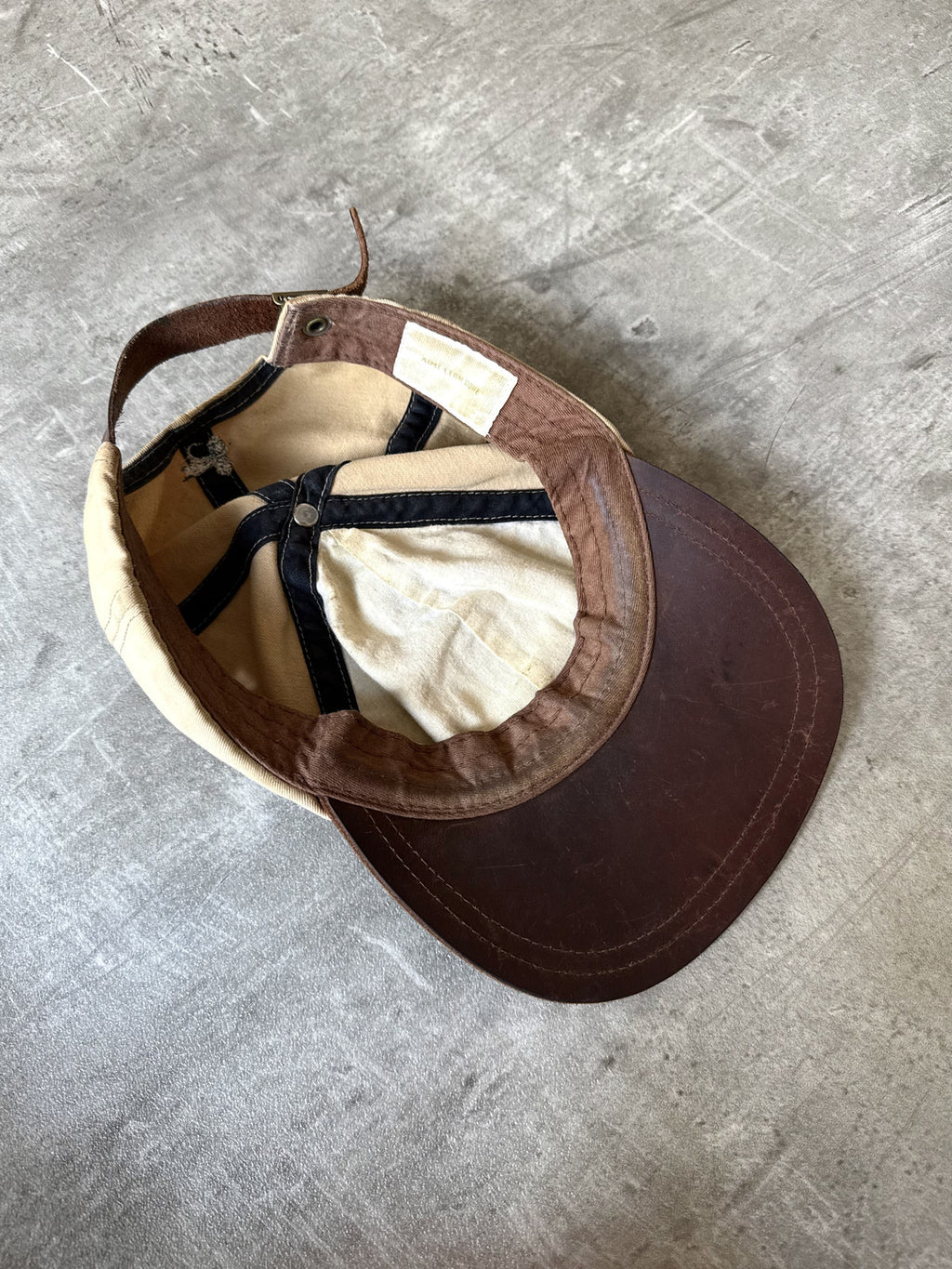 Aime Leon Dore Woolrich Leather Brim Canvas Wading Strapback Cap.
