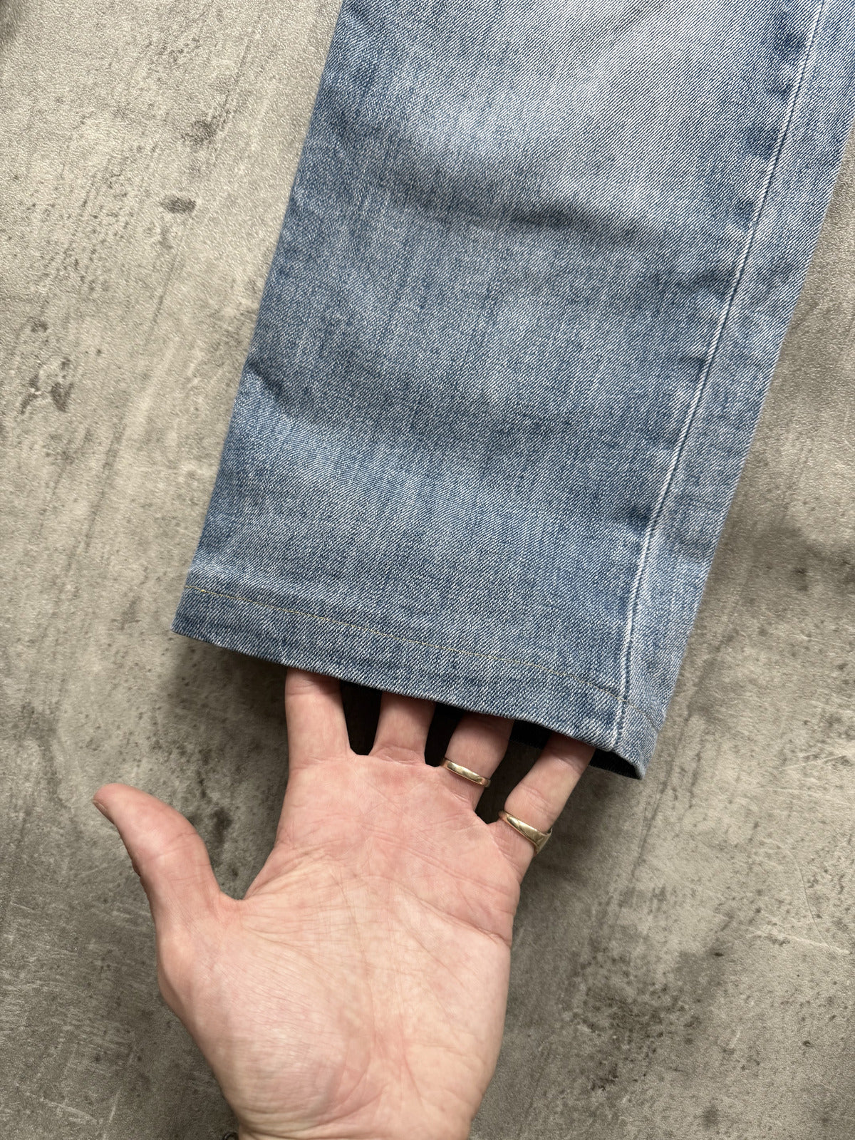 Vintage 2000’s Levis 508 Patched & Thrashed Mid Blue Denim Jeans.