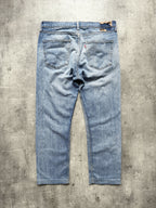 Vintage 2000’s Levis 508 Patched & Thrashed Mid Blue Denim Jeans.