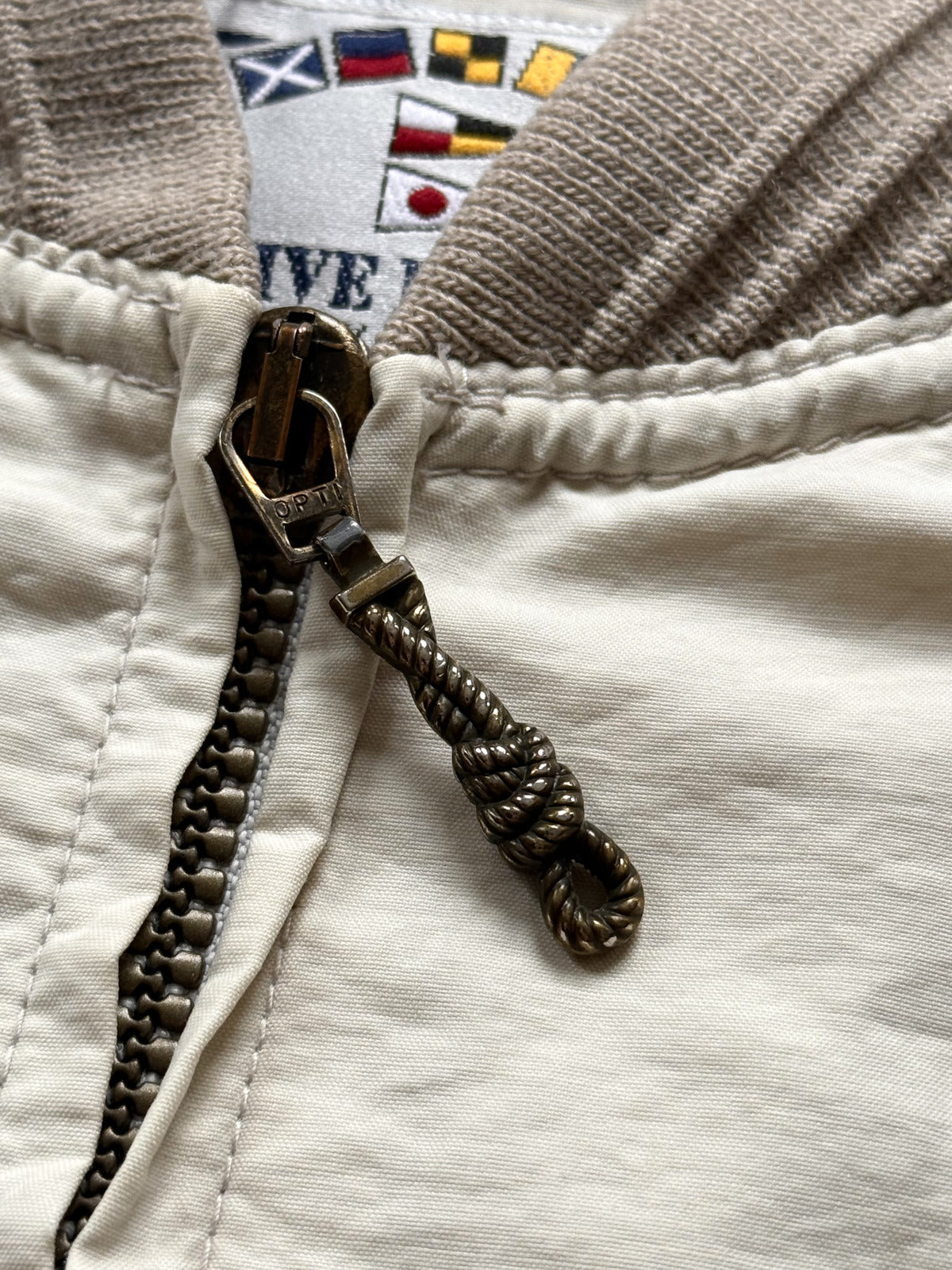 Vintage 1980's Melka Five Knots Structured Sailing Boxy Fit Bomber Jacket.