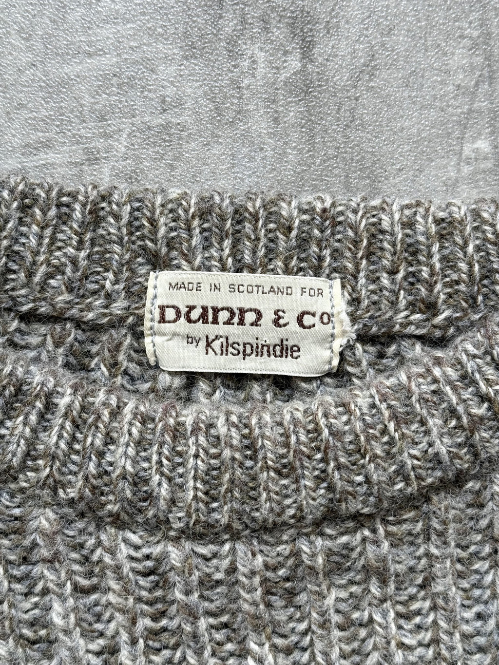 Vintage 1970's Kilspindie Dunn & Co Chunky Knit Scottish Wool Fisherman Sweater.