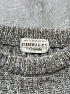 Vintage 1970's Kilspindie Dunn & Co Chunky Knit Scottish Wool Fisherman Sweater.